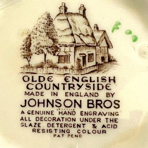 Johnson Bros Olde English Countryside Hand Engraving Porcelain Coffee Pot Script - Picture 4 of 7